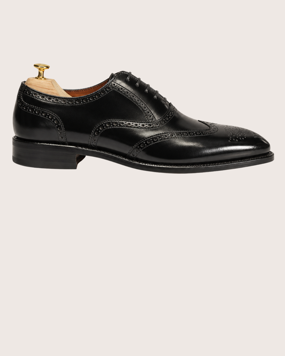 Black wingtip oxford