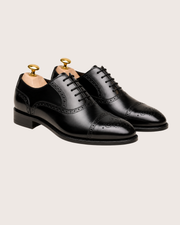 Black semi brogue oxford