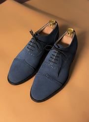 navy blue suede oxford