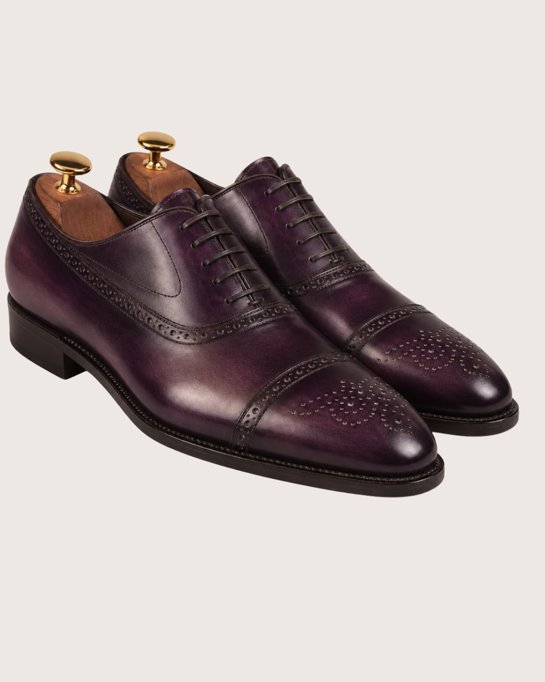 Purple semi-brogue oxford