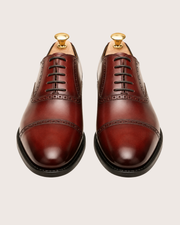Burgundy cap toe oxford