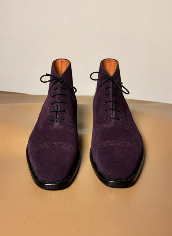 Purple oxford chukka boots