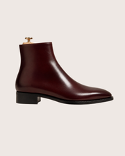 Men's Burgundy Zip Boots