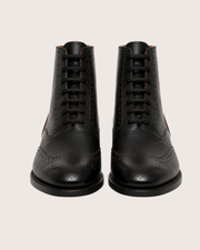 Black&red wingtip boots