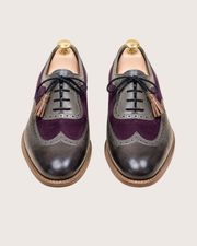 Gray and purple oxford