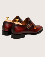 Red & black Tassels Monkstrap