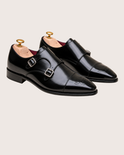 Black Double monkstrap