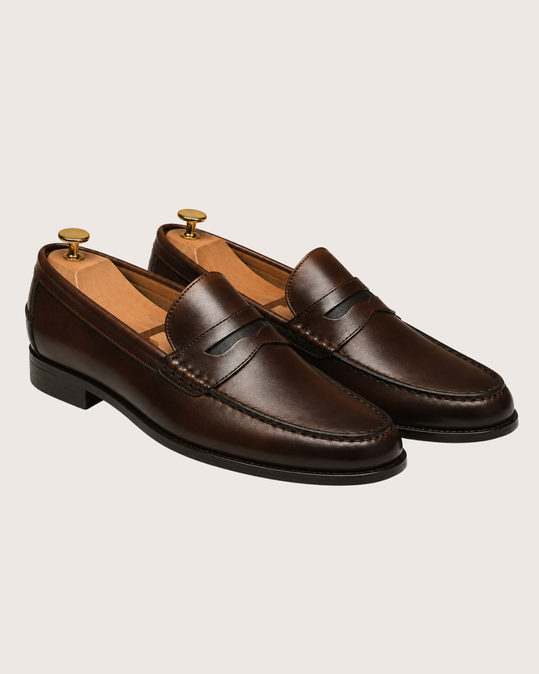 Dark brown penny loafers