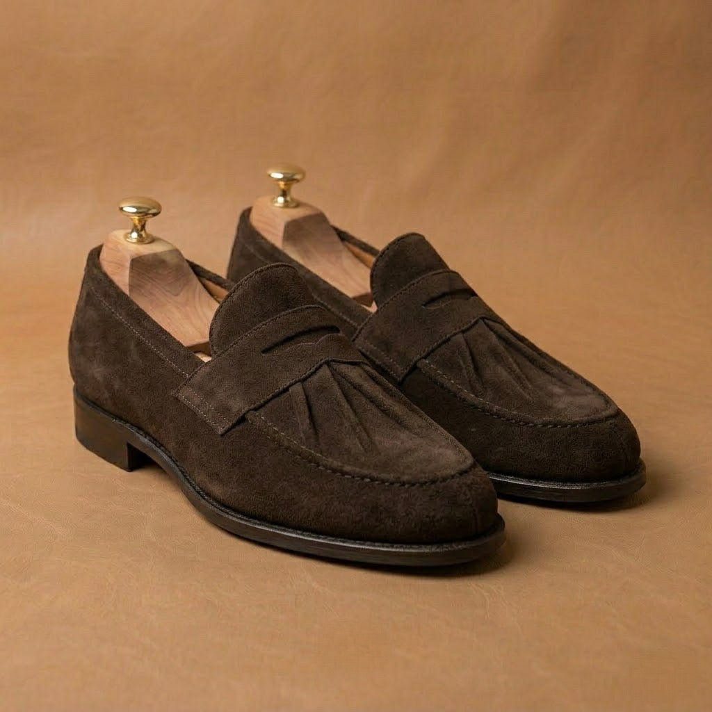 Brown Suede Mazly Loafers for Men