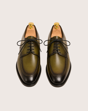 Olive green patina derby