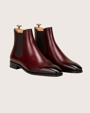 Burgundy Chelsea boots