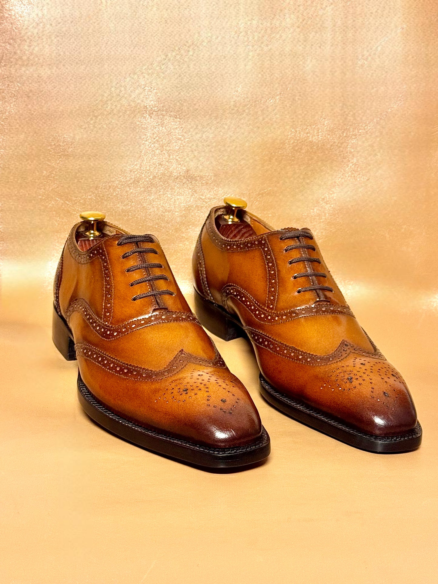 Tan wingtip Oxford
