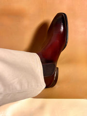 Burgundy Chelsea boots