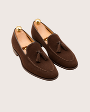 Dark brown tassel loafers