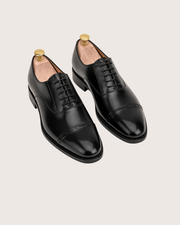 Black captoe oxford A-21