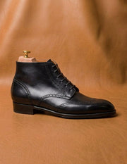 Black Derby Boots for Men, Handmade & Welted