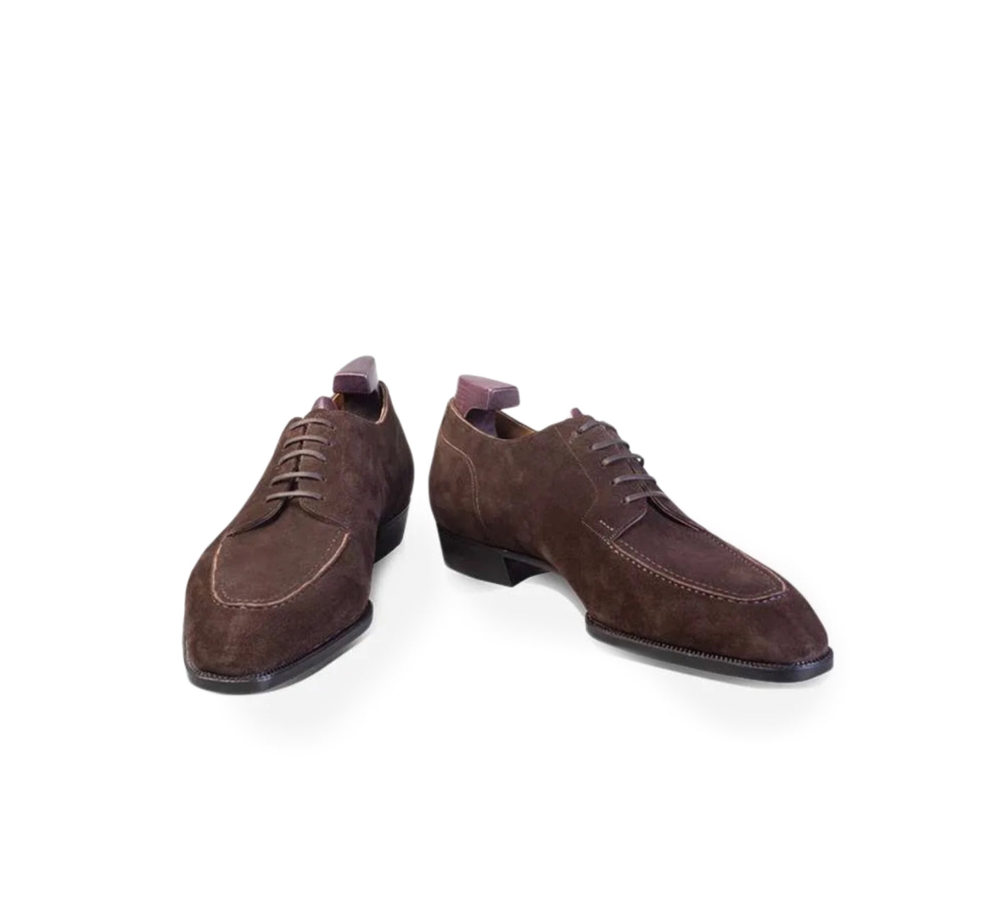 Brown split toe derby shoes