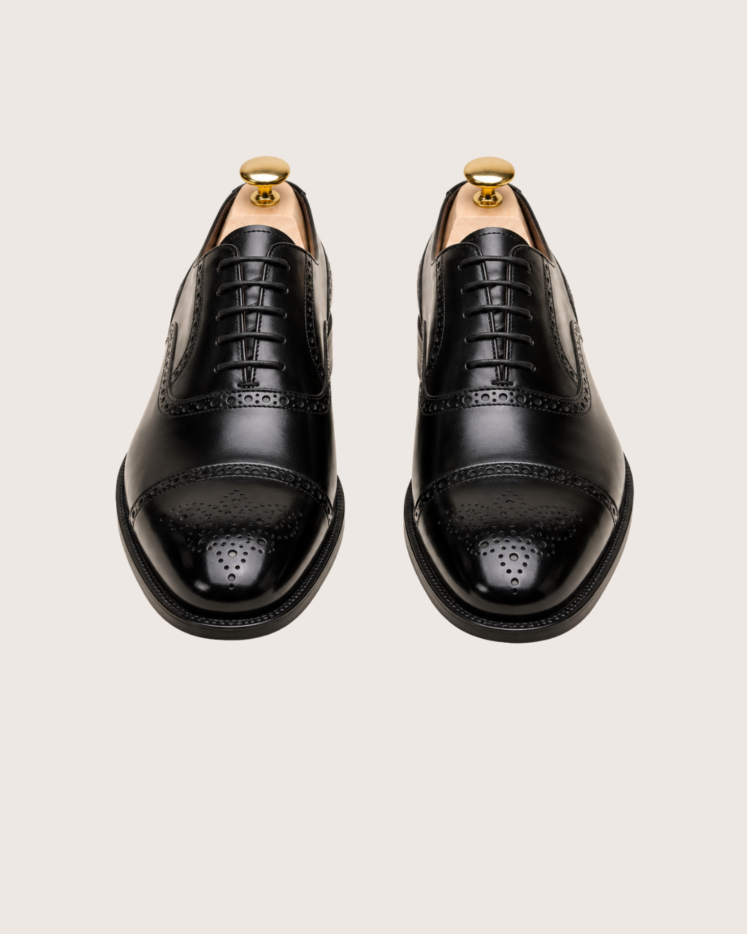 Black semi brogue oxford