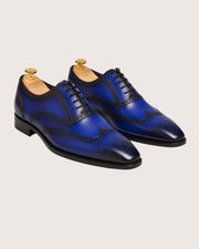 Blue wingtip oxford