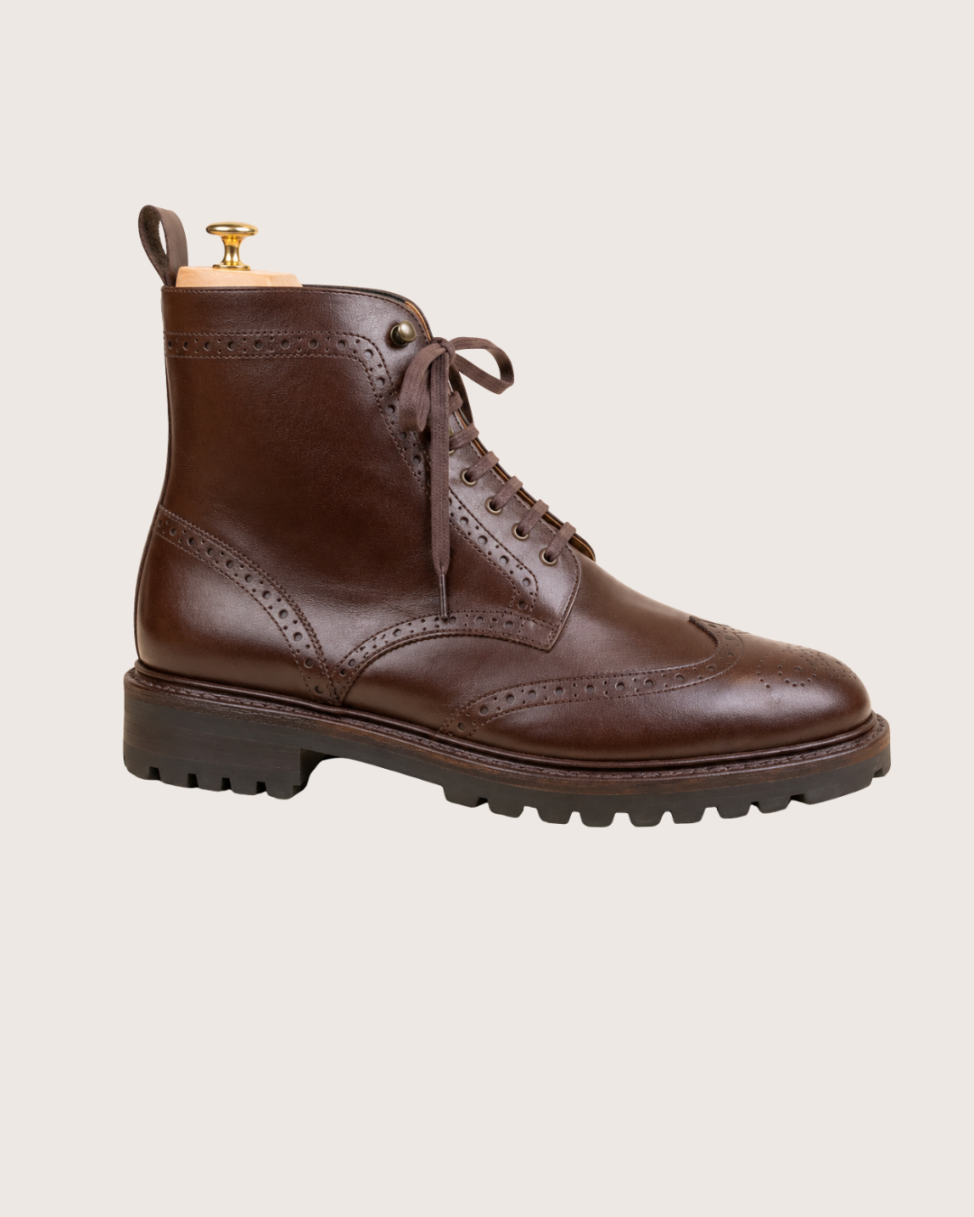 Brown wingtip boots
