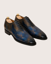 Blue & brown patina lazyman oxford