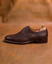 Brown grains leather norwegian stich split toe derby