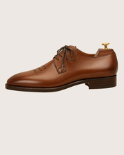 Brown medallion derby