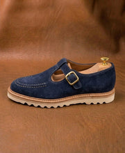 Navy Blue Strap Loafers for Men