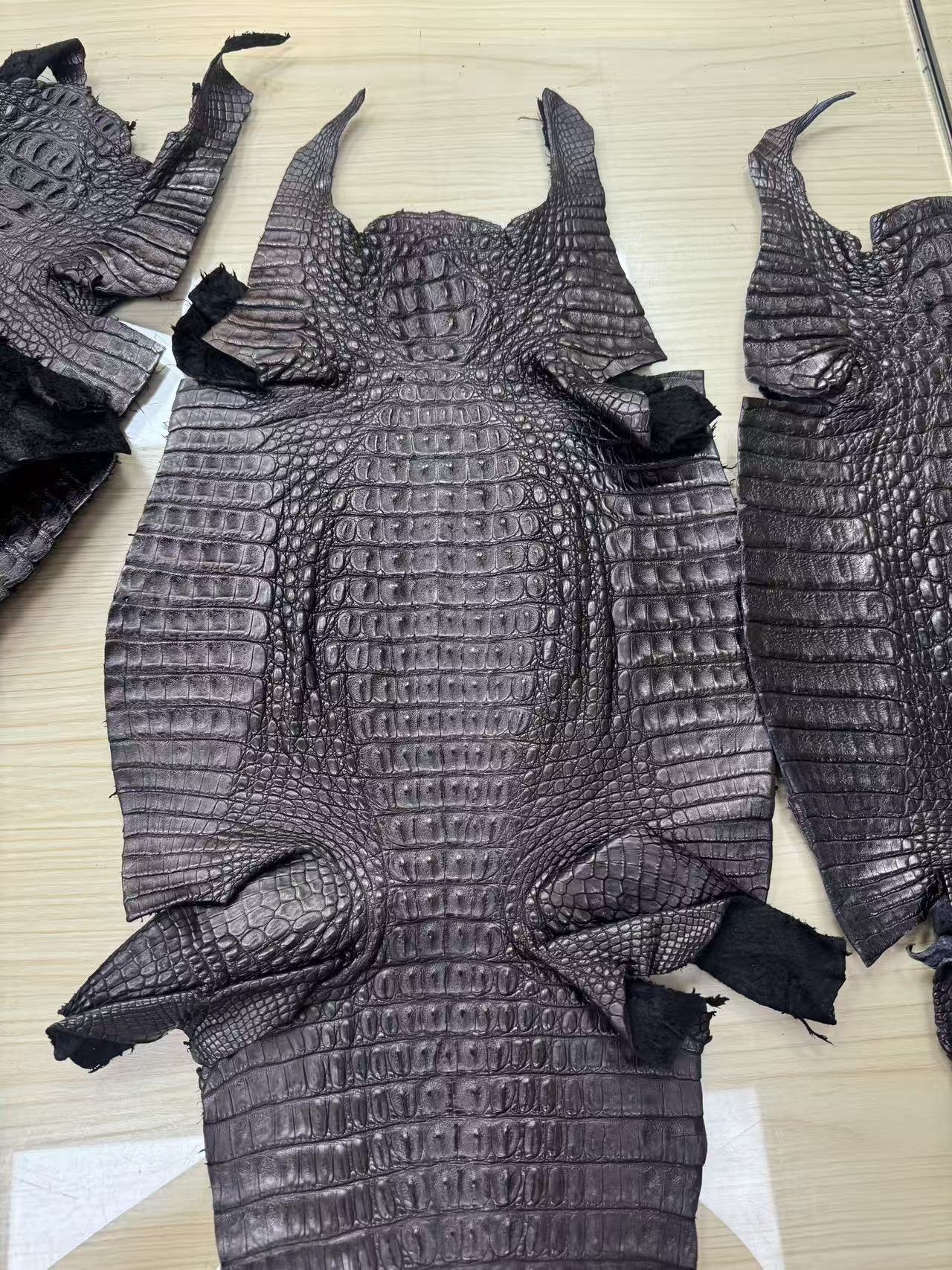 Black Crocodile Mule
