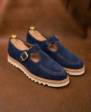 Navy Blue Strap Loafers for Men