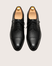 Black grain leather derby