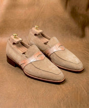 Two-Tone Tassel Loafers for Men