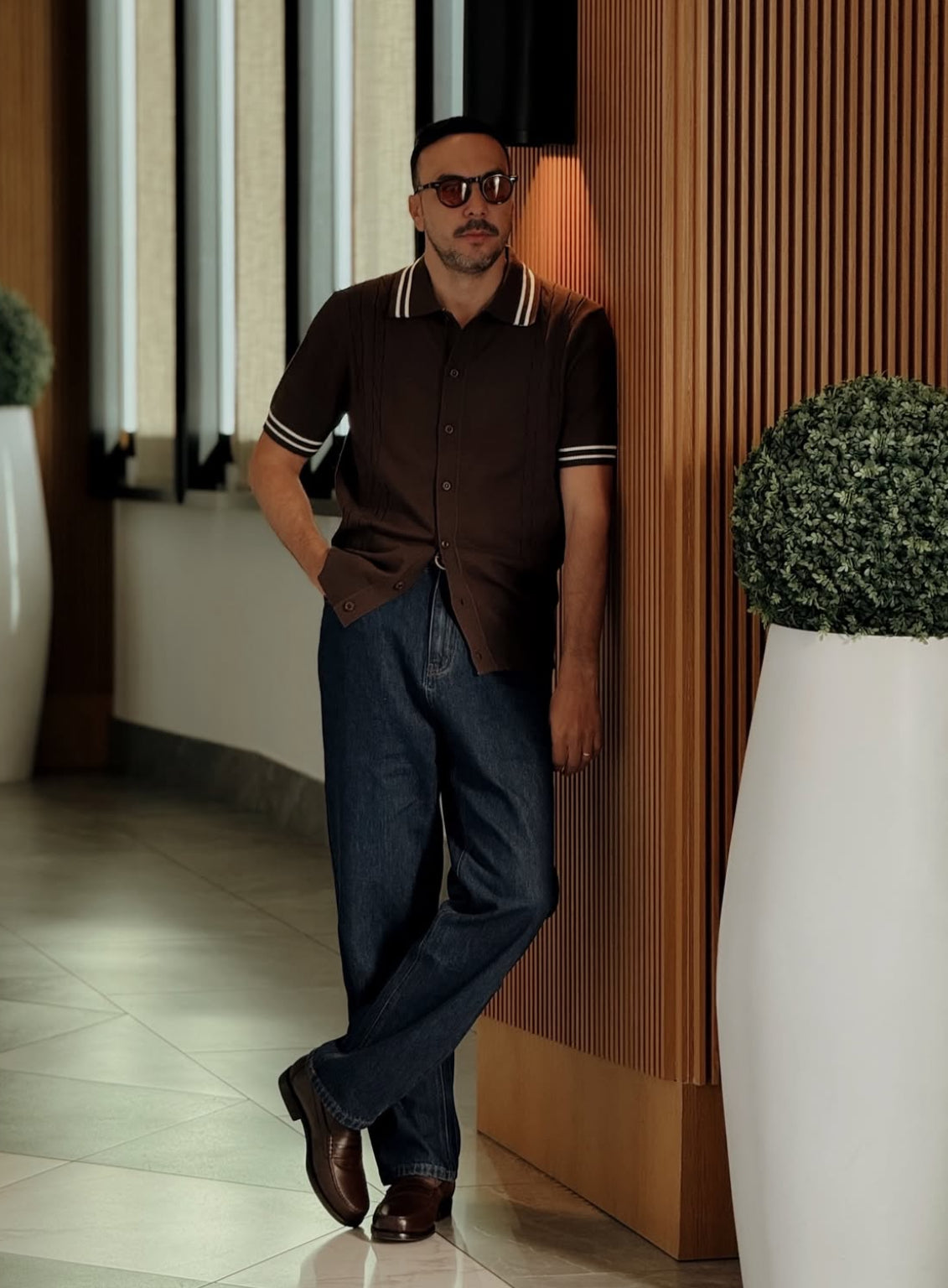 Dark brown penny loafers