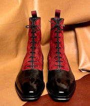 Red Victorian Boots