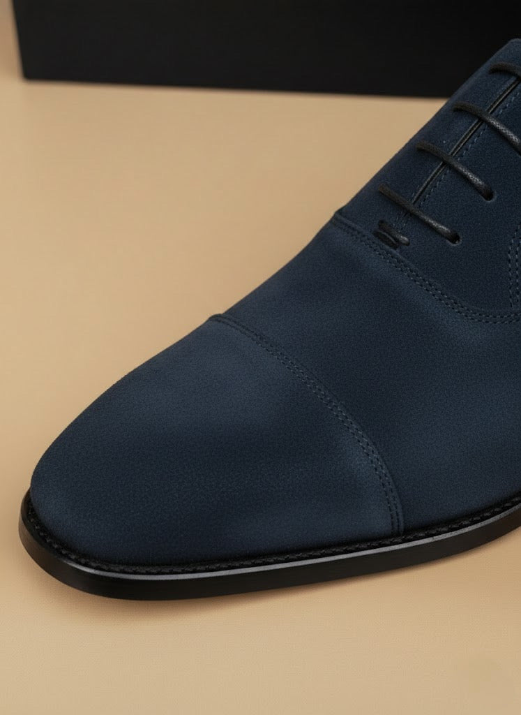 Navy suede oxford