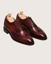 Red wingtip oxfords