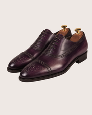 Purple semi-brogue oxford