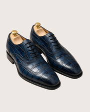 Blue wingtip oxford