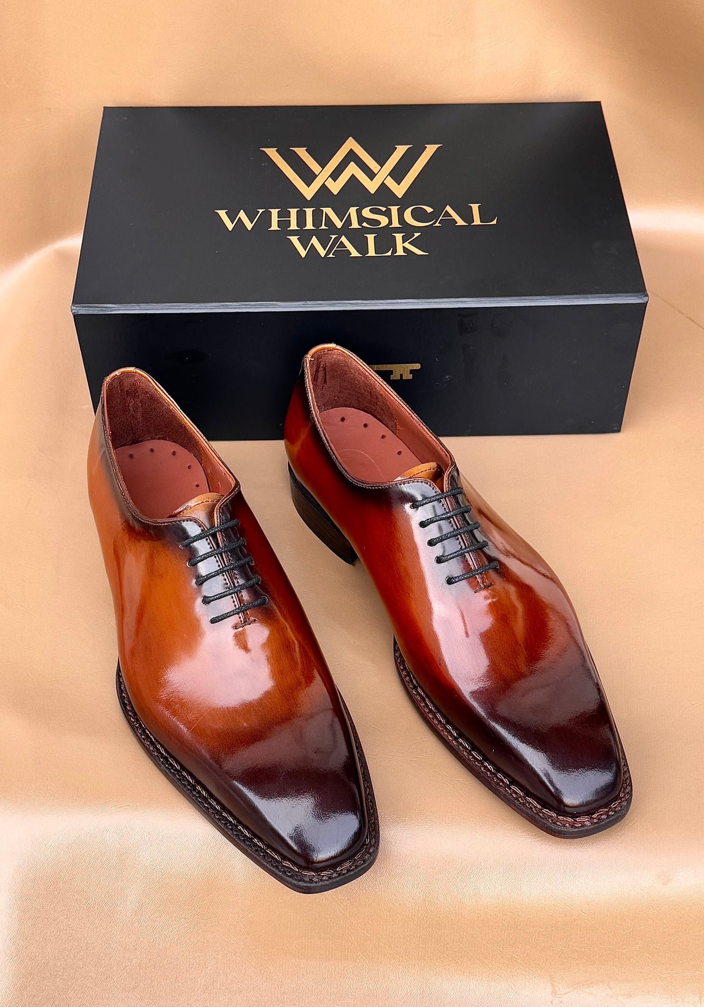 Brown patina whole-cut oxford