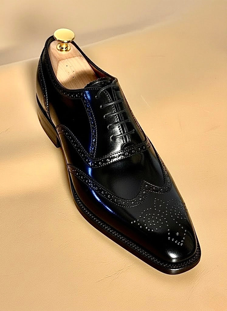 Black wingtip oxford