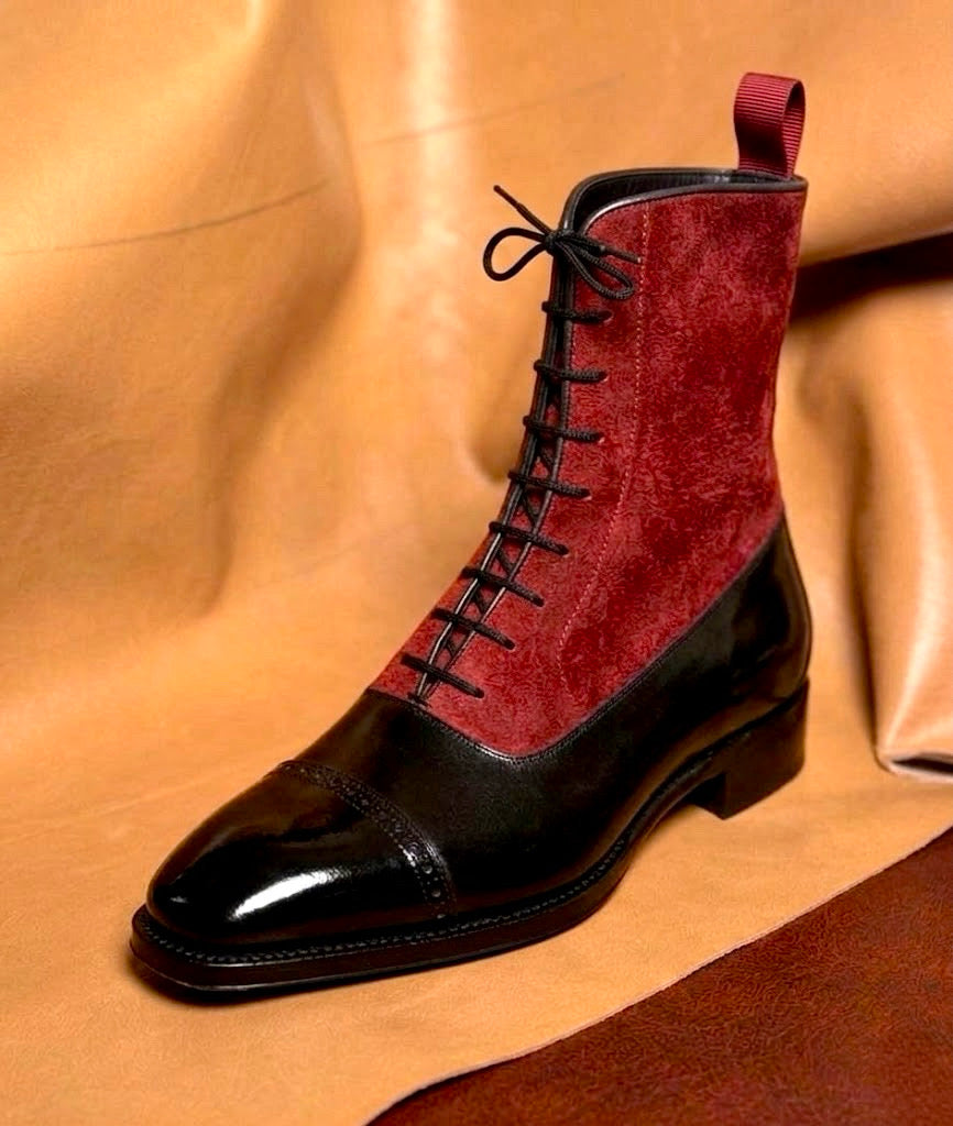 Red Victorian Boots — Men's Oxblood Balmoral