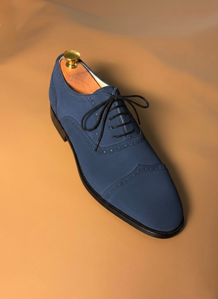 navy blue suede oxford