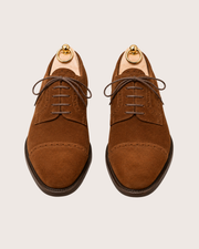 Brown suede leather derby