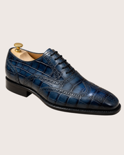 Blue wingtip oxford