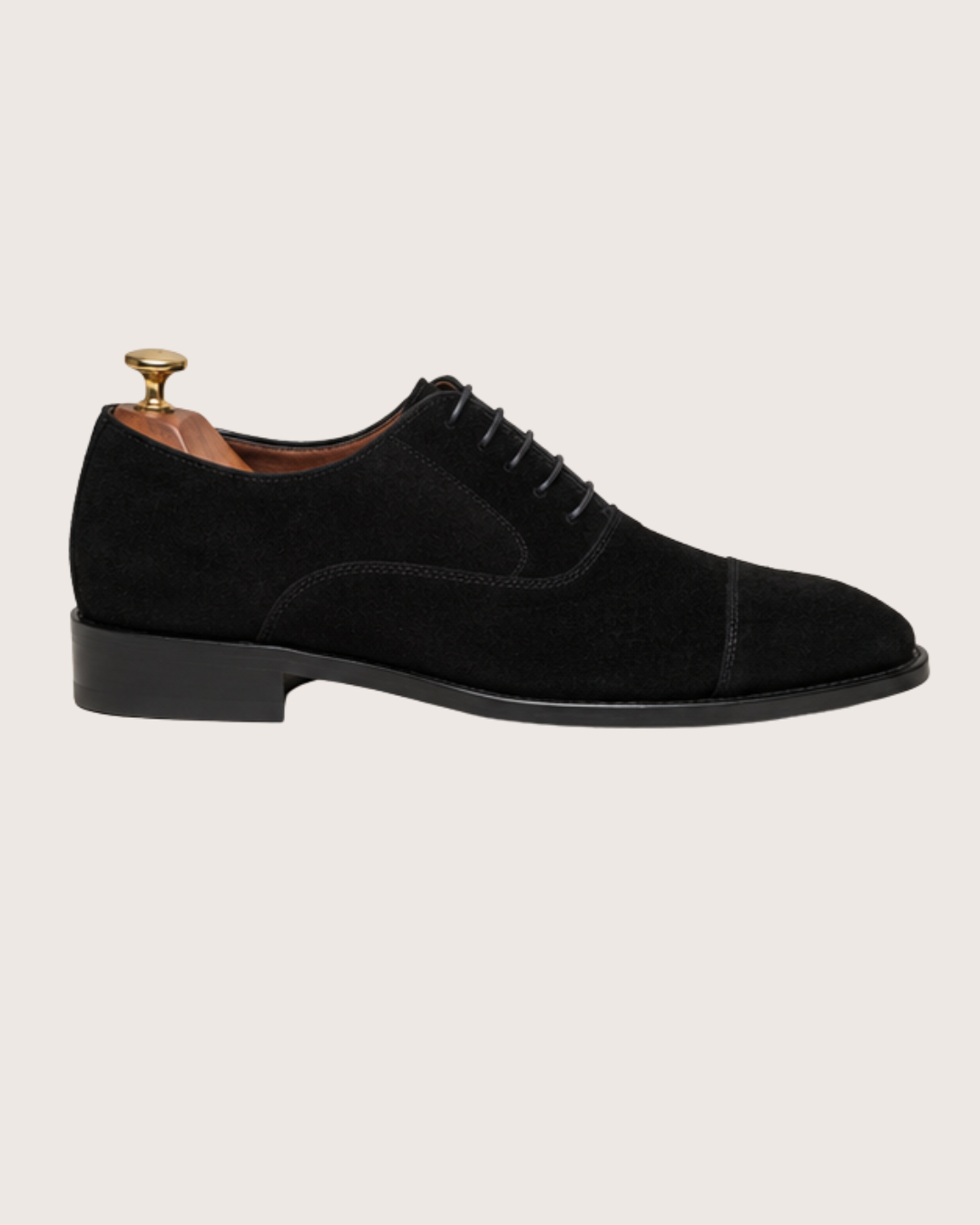 Black suede oxford