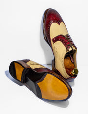 Burgundy wingtip Derby