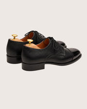 Black grain leather derby