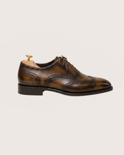 Brown patina wingtip oxford