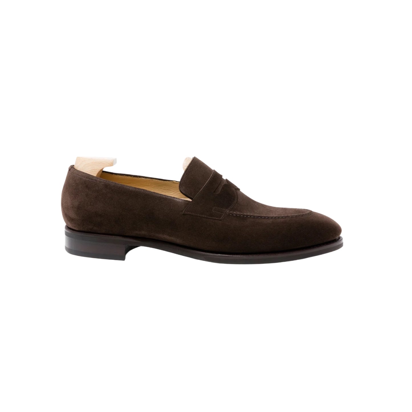 Suede penny loafers