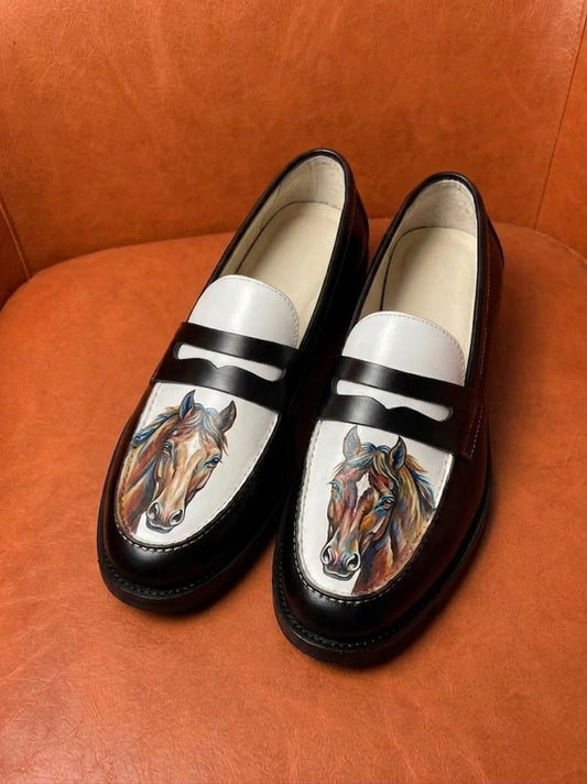 Prism&penny Horse Face Loafers